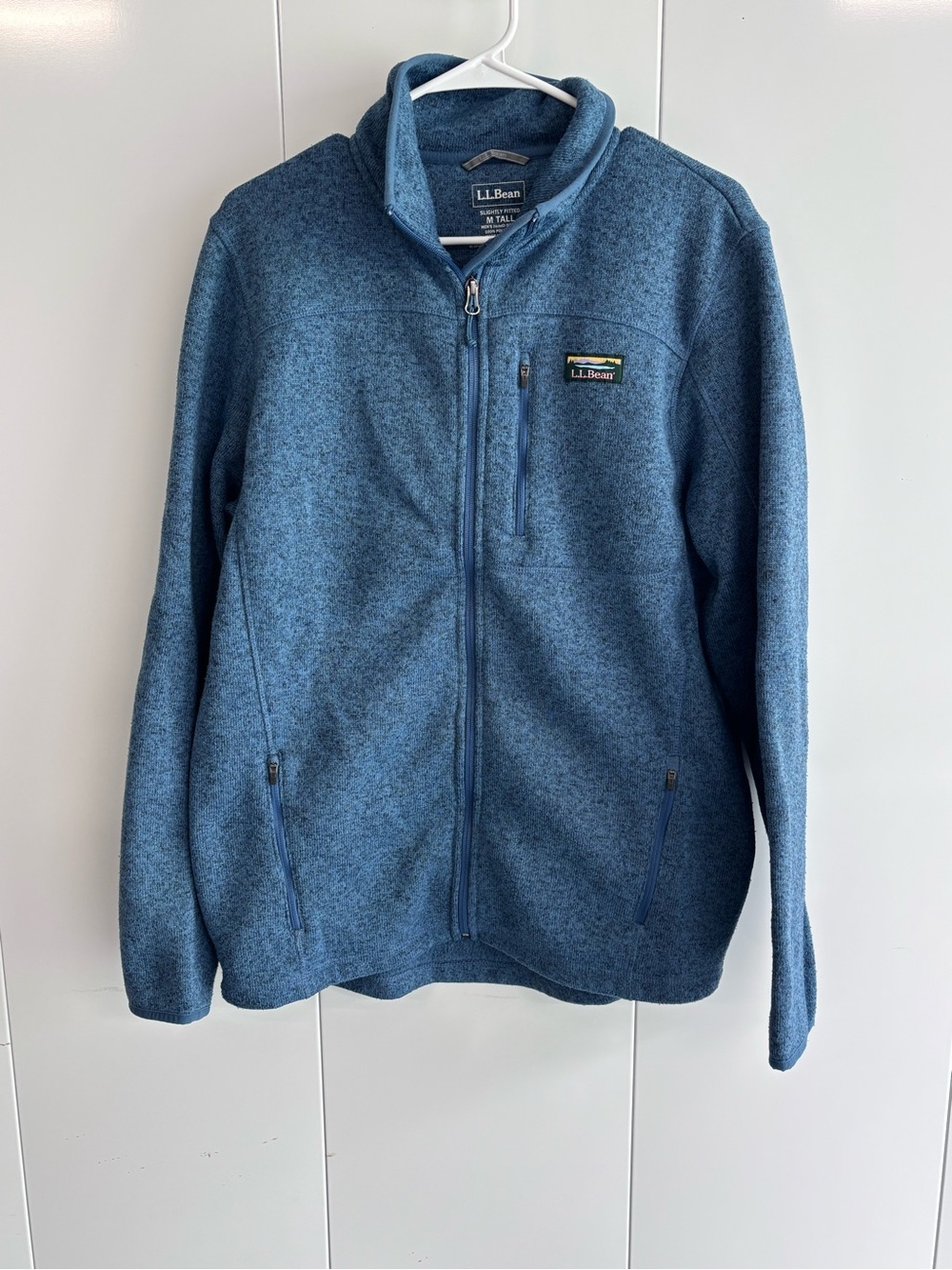 L.L.Bean Men's Blue Full Zip Fleece Jacket Slightly Fitted Big & Tall M Tall